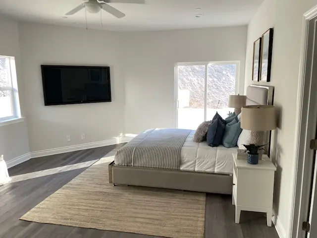 Bedroom finish detail in the Diamond Bar custom build