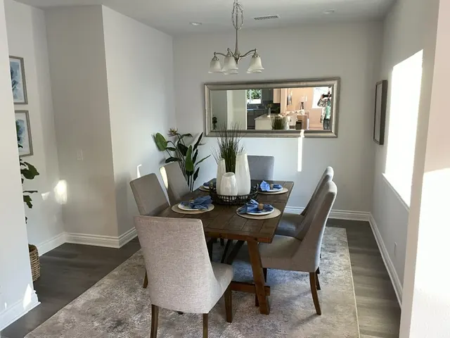 Dining area in the Diamond Bar custom build
