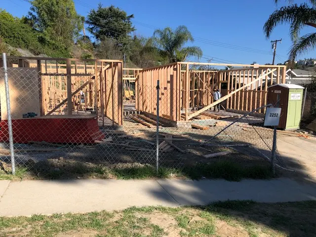 Framing phase of the Diamond Bar custom build
