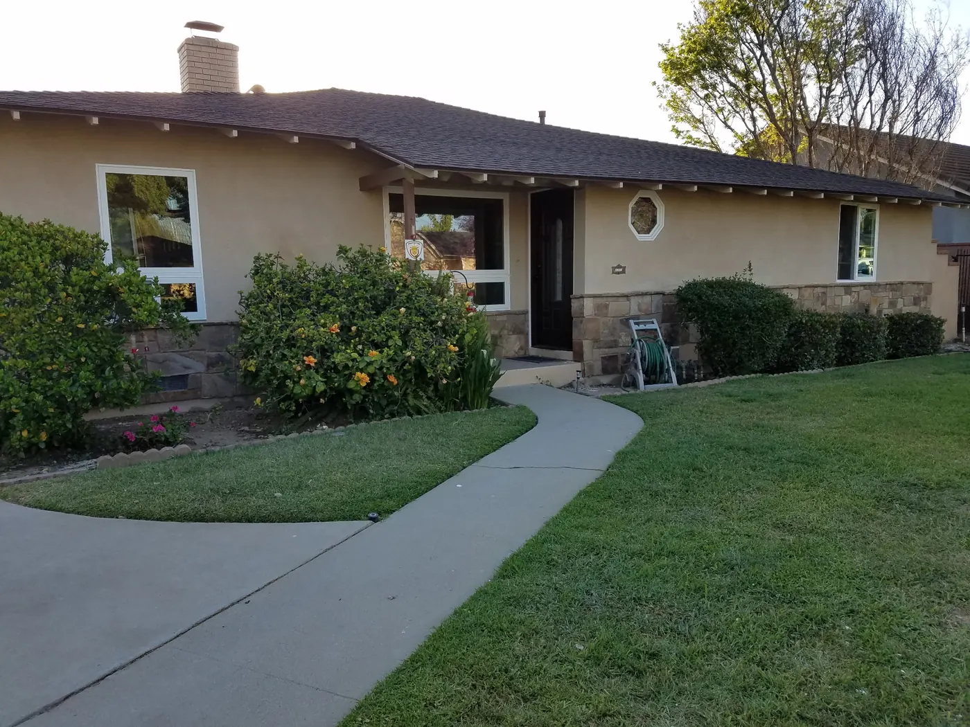 Exterior view of the West Covina residence after remodel work